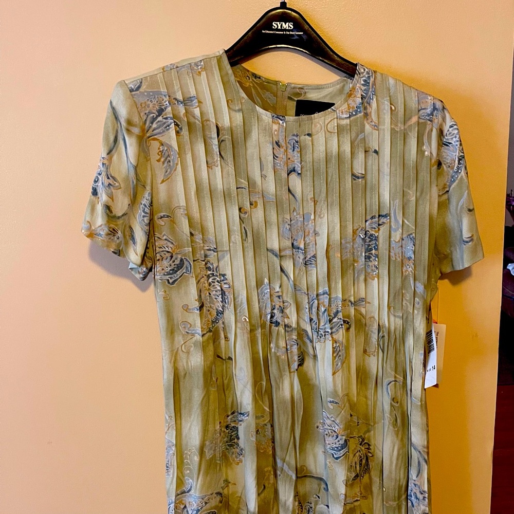 Positive Attitude/Dress brand new size 14,w- tags green(light)blue accents